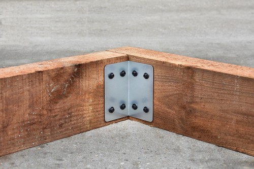 Tier corner galvanised - galvanised, steel
