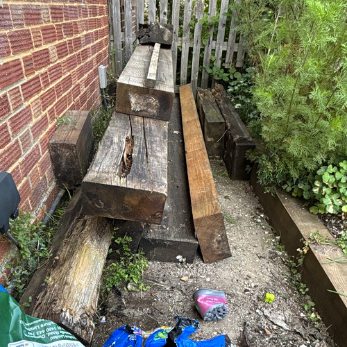 Reclaimed wood railway - wood,