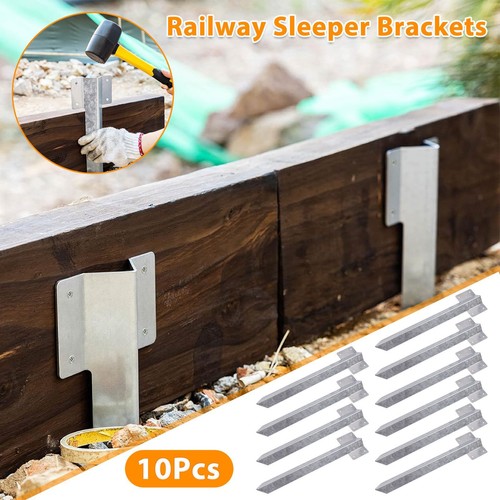 10x railway sleeper - 10x, bracket