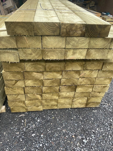 Treated timber garden - treated, railway